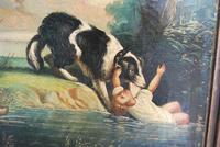 A Dog Saving a Child, Oil on Canvas (3 of 7) A Dog Saving a Child, Oil on Canvas (3 of 7)