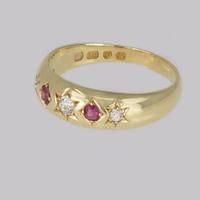 Victorian Diamond & Ruby Gypsy Ring Antique 18ct Gold Hallmarked London 1888 (2 of 10) Victorian Diamond & Ruby Gypsy Ring Antique 18ct Gold Hallmarked London 1888 (2 of 10)