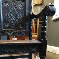 Stunning Heavily Carved Gothic Revival Oak Settle (8 of 14) Stunning Heavily Carved Gothic Revival Oak Settle (8 of 14)