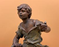 Fab Pair of 19th Century French Bronzed Spelter Statues Figurines Flower & Cherry Sellers (4 of 11) Fab Pair of 19th Century French Bronzed Spelter Statues Figurines Flower & Cherry Sellers (4 of 11)