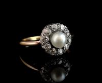 Antique pearl and diamond cluster ring, 18ct gold (6 of 9) Antique pearl and diamond cluster ring, 18ct gold (6 of 9)