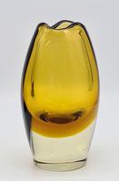 Flavio Poli for Seguso Vintage Murano Glass Golden Amber Vase (7 of 7) Flavio Poli for Seguso Vintage Murano Glass Golden Amber Vase (7 of 7)