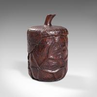 Small Antique Lidded Pot, Oriental, Chinese Elm, Carved Treen, Victorian, C.1900 (4 of 12) Small Antique Lidded Pot, Oriental, Chinese Elm, Carved Treen, Victorian, C.1900 (4 of 12)