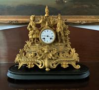Large Superb Original 19th Century Glass Domed Gilt Mantle Clock For Minor Tlc (4 of 14) Large Superb Original 19th Century Glass Domed Gilt Mantle Clock For Minor Tlc (4 of 14)