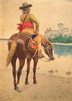 Exceptional Quality 19th Century Miniature Watercolour Painting of Horseman - Cowboy (6 of 11) Exceptional Quality 19th Century Miniature Watercolour Painting of Horseman - Cowboy (6 of 11)