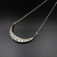 Antique Victorian Paste Crescent Moon Sterling Silver Conversion Necklace 16" (8 of 9) Antique Victorian Paste Crescent Moon Sterling Silver Conversion Necklace 16" (8 of 9)