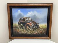 Oil Painting "Unloved Abandoned VW Beetle Car" Signed David Robert (2 of 27) Oil Painting "Unloved Abandoned VW Beetle Car" Signed David Robert (2 of 27)