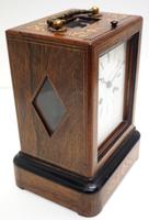 Fine French Officers 8-day Mantel Clock – Rosewood Case With Satinwood Inlay (8 of 13) Fine French Officers 8-day Mantel Clock – Rosewood Case With Satinwood Inlay (8 of 13)