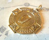 Vintage Pocket Watch Chain Fob 1940s Large Golden Gilt Irish Harp Shield Fob Nos (3 of 8) Vintage Pocket Watch Chain Fob 1940s Large Golden Gilt Irish Harp Shield Fob Nos (3 of 8)