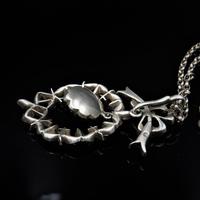 Antique Paste Bow Sterling Silver Drop Pendant and Chain Necklace (4 of 9) Antique Paste Bow Sterling Silver Drop Pendant and Chain Necklace (4 of 9)