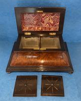 Victorian Burr Cedar & Ebony Shaped Tea Caddy (16 of 20) Victorian Burr Cedar & Ebony Shaped Tea Caddy (16 of 20)