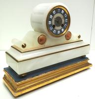 Fine Antique French Alabaster Mantel Clock – Blue Painted Dial 8-day Striking Mantle Clock (6 of 8) Fine Antique French Alabaster Mantel Clock – Blue Painted Dial 8-day Striking Mantle Clock (6 of 8)