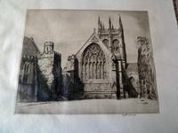 Gyrth Russell Signed " Church " Etching (2 of 3) Gyrth Russell Signed " Church " Etching (2 of 3)