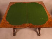 Super Quality Victorian Burr Walnut & Marquetry Card Table (10 of 12) Super Quality Victorian Burr Walnut & Marquetry Card Table (10 of 12)