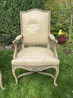 Set of Six Cream Leather Dining Chairs (4 of 5) Set of Six Cream Leather Dining Chairs (4 of 5)