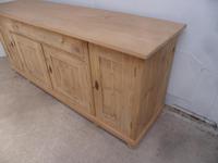 Large 2 Metre Antique Pine 4 Door Dresser Base / TV Stand to wax / paint (3 of 8) Large 2 Metre Antique Pine 4 Door Dresser Base / TV Stand to wax / paint (3 of 8)