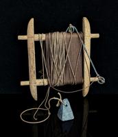 Antique Wooden Crab Fishing Line, Large Weight