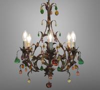 Murano Glass a Fruit Venetian 6 Arm Toleware Ceiling Light Chandelier (2 of 9) Murano Glass a Fruit Venetian 6 Arm Toleware Ceiling Light Chandelier (2 of 9)