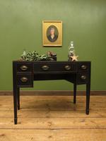 Antique Black Painted Console Table or Desk with Drawers, Gothic Shabby Chic (16 of 16) Antique Black Painted Console Table or Desk with Drawers, Gothic Shabby Chic (16 of 16)