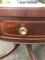 Mahogany Leather Top Drum Table (7 of 9) Mahogany Leather Top Drum Table (7 of 9)