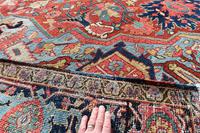 Antique Heriz Room Size Carpet 360x271cm (7 of 9) Antique Heriz Room Size Carpet 360x271cm (7 of 9)