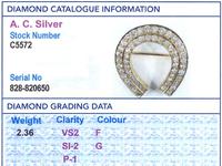 2.36ct Diamond & 9ct Yellow Gold Horseshoe Brooch - Antique c.1890 (8 of 9) 2.36ct Diamond & 9ct Yellow Gold Horseshoe Brooch - Antique c.1890 (8 of 9)