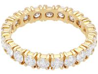 1.95ct Diamond & 18ct Yellow Gold Full Eternity Ring - Vintage French c.1980 (4 of 9) 1.95ct Diamond & 18ct Yellow Gold Full Eternity Ring - Vintage French c.1980 (4 of 9)
