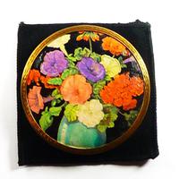 Vibrant Unused Rare Stratton Powder Compact