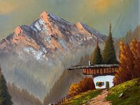 The Three Peaks 20thc Vintage Swiss School - Mountainous Landscape Oil Painting (8 of 12) The Three Peaks 20thc Vintage Swiss School - Mountainous Landscape Oil Painting (8 of 12)