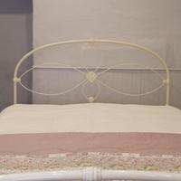 Cream Victorian Cast Iron Bedstead with Hoop Over Design (2 of 10) Cream Victorian Cast Iron Bedstead with Hoop Over Design (2 of 10)