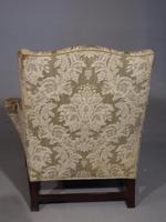 Early 20th Century Mahogany Framed Wing Chair & Stool (6 of 6) Early 20th Century Mahogany Framed Wing Chair & Stool (6 of 6)