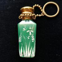 19th Century Jade Green, Mary Gregory Style Scent Bottle c.1890 (5 of 6) 19th Century Jade Green, Mary Gregory Style Scent Bottle c.1890 (5 of 6)