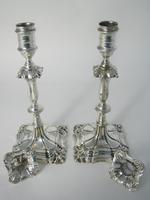 Pair of Goldsmiths & Silversmith George III Style Silver Candlesticks (3 of 8) Pair of Goldsmiths & Silversmith George III Style Silver Candlesticks (3 of 8)