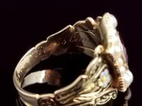 Antique Mourning Ring, 18ct Gold, Enamel, Pearl & Garnet - William IV (11 of 13) Antique Mourning Ring, 18ct Gold, Enamel, Pearl & Garnet - William IV (11 of 13)
