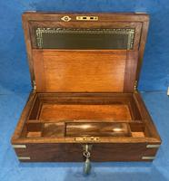 Victorian Brassbound Figured Walnut Writing Slope (12 of 18) Victorian Brassbound Figured Walnut Writing Slope (12 of 18)