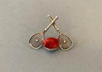 Antique Silver Tennis Racquet Pin Cushion (3 of 4) Antique Silver Tennis Racquet Pin Cushion (3 of 4)