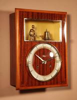 French Mahogany & Satinwood Signed Odo Automation Striking Wall Clock (4 of 5) French Mahogany & Satinwood Signed Odo Automation Striking Wall Clock (4 of 5)