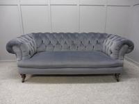 Restored Victorian Chesterfield Sofa in Grey Velvet (2 of 11) Restored Victorian Chesterfield Sofa in Grey Velvet (2 of 11)