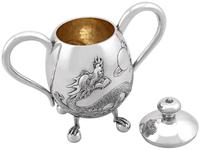 Chinese Export Silver Three Piece Tea Service - Antique c.1920 (8 of 15) Chinese Export Silver Three Piece Tea Service - Antique c.1920 (8 of 15)