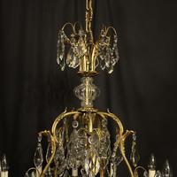 French Gilded Bronze & Crystal 11 Light Birdcage Chandelier (7 of 10) French Gilded Bronze & Crystal 11 Light Birdcage Chandelier (7 of 10)