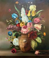 Striking Early 1900s Antique Large Floral Display Oil on Canvas Painting (3 of 12) Striking Early 1900s Antique Large Floral Display Oil on Canvas Painting (3 of 12)