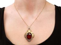 21.63ct Citrine, Enamel and 18ct Yellow Gold Pendant - Antique Victorian (1869) (8 of 9) 21.63ct Citrine, Enamel and 18ct Yellow Gold Pendant - Antique Victorian (1869) (8 of 9)