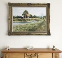 John Ridgewell Essex Cottage Superb Large Oil Painting Excellent Frame (3 of 9) John Ridgewell Essex Cottage Superb Large Oil Painting Excellent Frame (3 of 9)