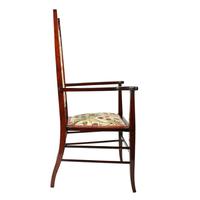 Art Nouveau Inlaid Mahogany Armchair (4 of 8) Art Nouveau Inlaid Mahogany Armchair (4 of 8)