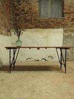 Industrial Vintage Folding Trestle Dining Table with Metal Legs & Reclaimed Top (14 of 17) Industrial Vintage Folding Trestle Dining Table with Metal Legs & Reclaimed Top (14 of 17)