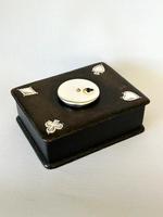 Wonderful Edwardian Silver Mounted Bridge Box with Marker