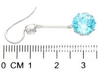 7.80ct High Zircon & 0.29ct Diamond, 18ct White Gold Drop Earrings - Antique c.1910 (7 of 9) 7.80ct High Zircon & 0.29ct Diamond, 18ct White Gold Drop Earrings - Antique c.1910 (7 of 9)