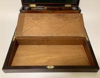 Superb Antique Rosewood Brass Inlaid Writing Slope Box with Double Hinge (8 of 12) Superb Antique Rosewood Brass Inlaid Writing Slope Box with Double Hinge (8 of 12)