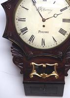 Rare Antique Drop Dial Wall Clock 8 Day Single Fusee Movement Signed J H Harvey Penzance (4 of 12) Rare Antique Drop Dial Wall Clock 8 Day Single Fusee Movement Signed J H Harvey Penzance (4 of 12)
