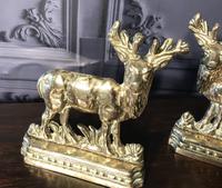 Pair of Victorian Cast Brass Stags (6 of 9) Pair of Victorian Cast Brass Stags (6 of 9)